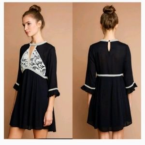 Boho Lace Front Dress